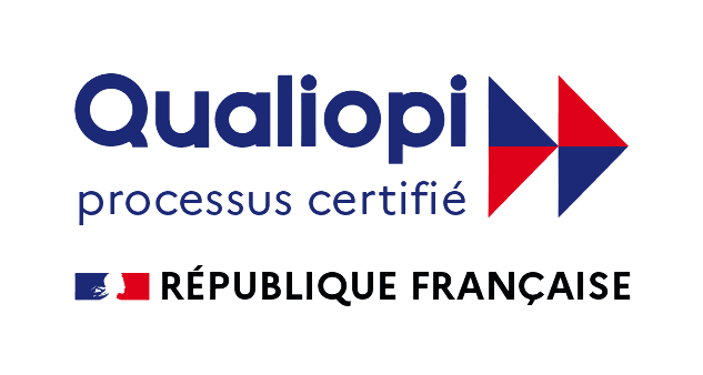Logo Qualiopi — Processus certifié — République française